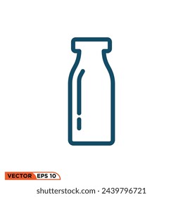 Bottle icon design vector graphic of template, sign and symbol