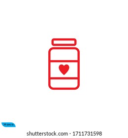 ilustración vectorial de diseño de icono de botella 