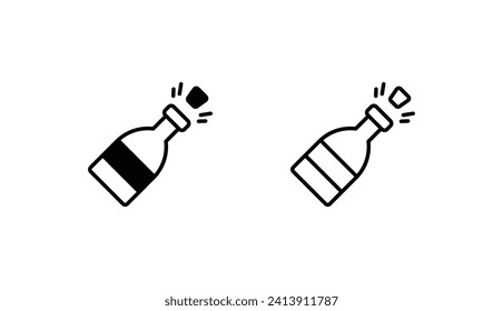 Bottle icon design with white background stock illustration