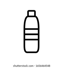 Icono de botella diseñado en estilo de línea