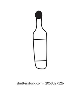 Bottle icon doodle vector illustration