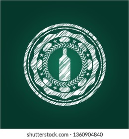 bottle icon drawn on blackboard
