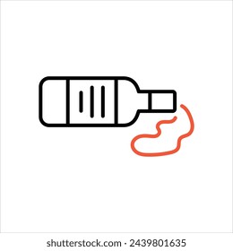 Bottle icon editable stock vector stock