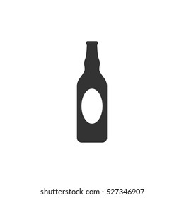 Bottle icon flat. Illustration isolated vector sign symbol