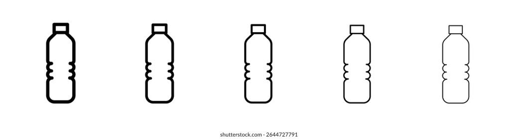 Bottle icon flat illustration set logo
