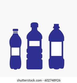 Bottle Icon. Flat Isolated Graphic Silhouette Style Design