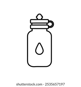 icono de botella logotipo plano aislado símbolo
