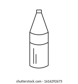 Bottle icon in flat style. Vector illustration on white isolated background. Drink container business concept.