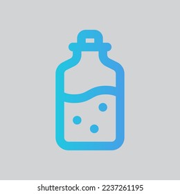 Bottle icon in gradient style about laboratory, use for website mobile app presentation