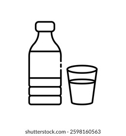 Bottle Icon for Iftar Drinks and Ramadan Fasting Meals