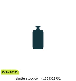 Flaschensymbol Illustration eines einfachen Designs Vektorgrafik-Logo-Vorlage