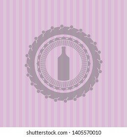 bottle icon inside badge with pink background
