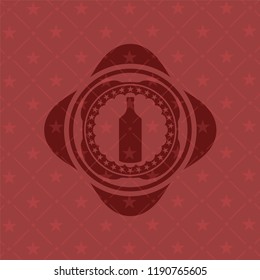 bottle icon inside badge with red background