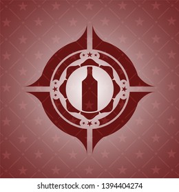 bottle icon inside badge with red background