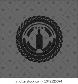 bottle icon inside black badge