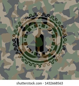 bottle icon inside camo emblem