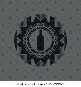 bottle icon inside realistic black emblem