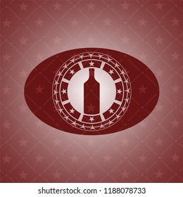 bottle icon inside red emblem