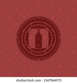 bottle icon inside red icon or emblem