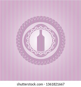 bottle icon inside retro style pink emblem