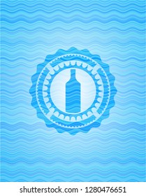 bottle icon inside water representation style badge.