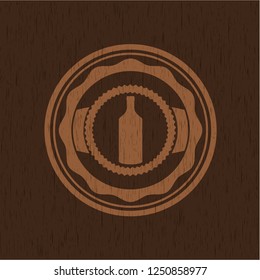 bottle icon inside wood emblem