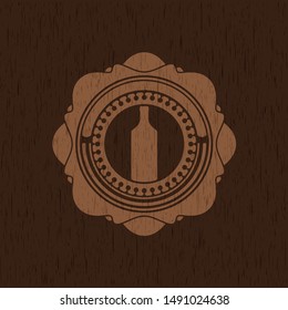 bottle icon inside wood signboards