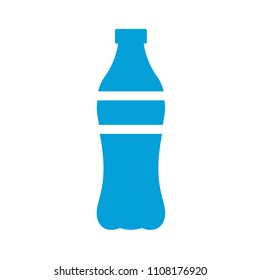 Bottle icon isolated on white background. Flat bottle icon for web site, backdrop and logo template. Useful for poster, placard, cover, label and banner. Creative art concept, vector illustration