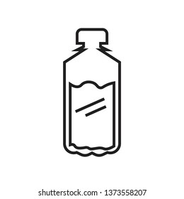 bottle icon isolated on white background, vector illustration