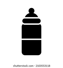 Icono de frasco aislado en fondo blanco