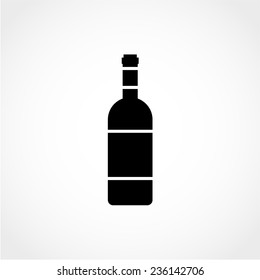 Bottle Icon Isolated on White Background