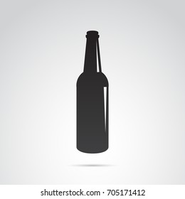 Bottle icon isolated on white background. Vector art.