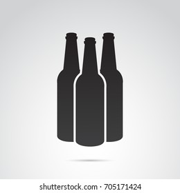 Bottle icon isolated on white background. Vector art.