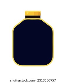 bottle icon isolated on yellow background icon isolated