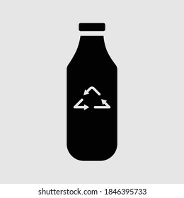 ilustración de vector aislado del icono del frasco