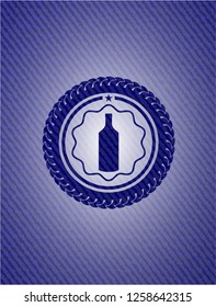 bottle icon with jean texture