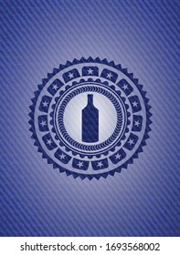 bottle icon with jean texture