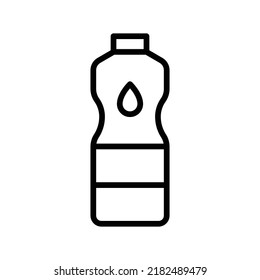 Bottle Icon. Line Art Style Design Isolated On White Background