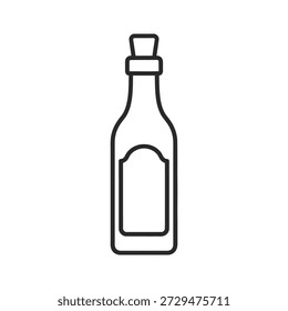 Bottle icon line art vector illustration isolated design