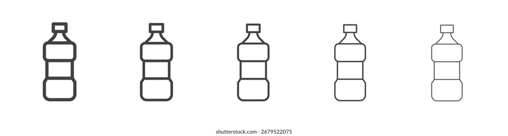 Flaschensymbol Symbol für Liniendiagrammgrafik