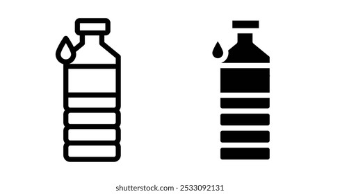 Estilo de línea de icono de botella. EPS10