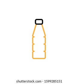 Bottle icon. Line and two colour design template