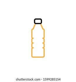 Bottle icon. Line and two colour design template