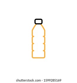 Bottle icon. Line and two colour design template