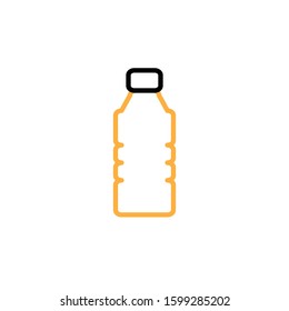 Bottle icon. Line and two colour design template