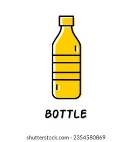 Bottle icon logo design isolated on white background.