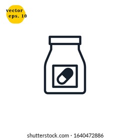 Bottle Icon Logo Design Vector Template