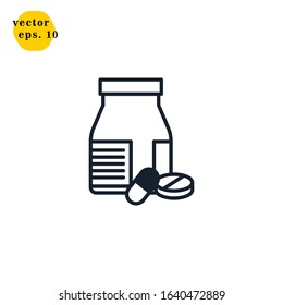 Bottle Icon Logo Design Vector Template