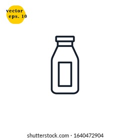 Bottle Icon Logo Design Vector Template