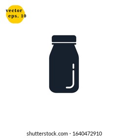 Bottle Icon Logo Design Vector Template